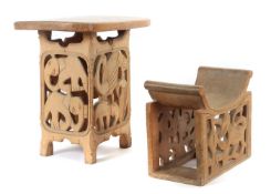 Prestige-Hocker und -Tisch Kamerun,