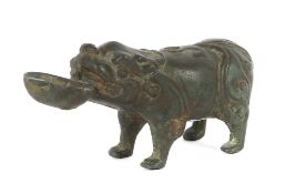 Fo-Hund als Öllampe China, um 1700,