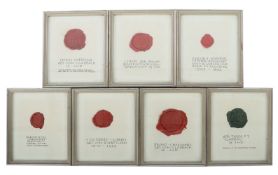 Sammlung von 7 Wachssiegeln 16. bis