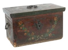 Kleine Truhe mit Geheimfach Anfang 19.