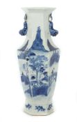Hexagonale Vase China, Qing Dynastie,