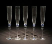 5 Sektflöten Royal Kopenhagen, ca.