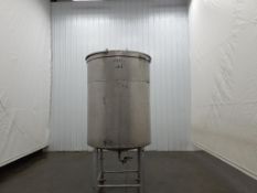The John Lentz Co. 500 Gallon Stainless Steel Dual Lid Single Wall Tank