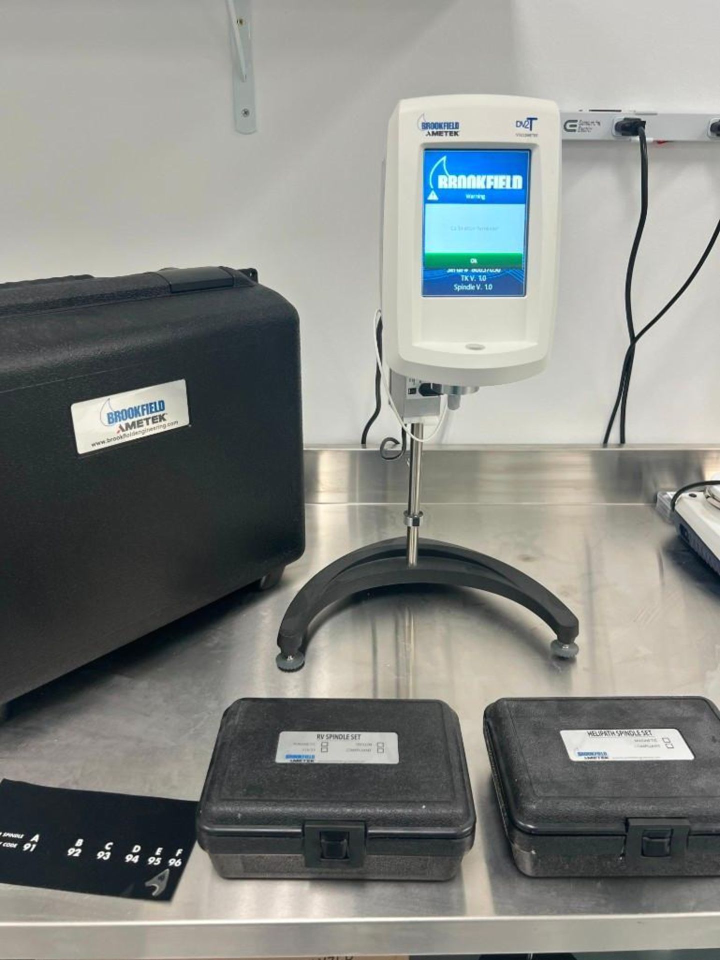 Brookfield Ametek Viscometer DV2T + Helipath & RV Spindle Sets used ...