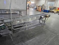 120" L X 28" W BMI Plastic Modular Belt Conveyor