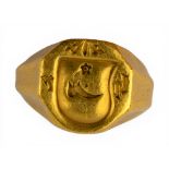 Early 16th century, An extremely rare and important heavy yellow gold signet ring