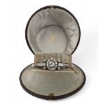 Antique, A diamond and yellow gold bangle, circa 1870