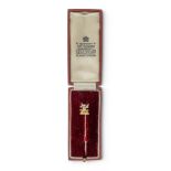 A gold and platinum 3rd Carabiniers, Prince of Wales's Dragoon Guards, stick pin