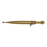 Caucasus, 19th century, a fine gold-damascened dagger (kindjal)
