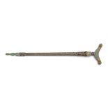 A rare Mughal gold-damascened steel crutch dagger (Zafar Takieh)
