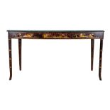 20th century, a painted chinoiserie console table