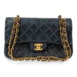 Chanel, A classic double flap bag in navy