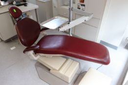 Dental exam chair by Aidee, unknown model, comes with medical light by Belmont