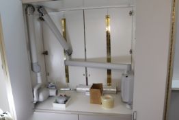 Progeny Xray machine with telescoping mount, model Preva, Xray head model 30-A2195, serial L1080098,