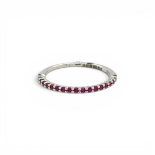 White Gold Ruby Half Eternity Ring