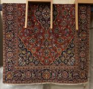 FINE CENTRAL PERSIAN KASHAN RUG 210CMS X 140CMS