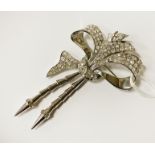 PLATINUM TESTED 4 CARAT APPROX DIAMOND BROOCH