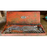 A cased Britool socket set 10mm-37mm.