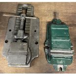 Charles Taylor, a heavy duty racking vice 13.5" length 11" law depth and 3" vice width also, a press