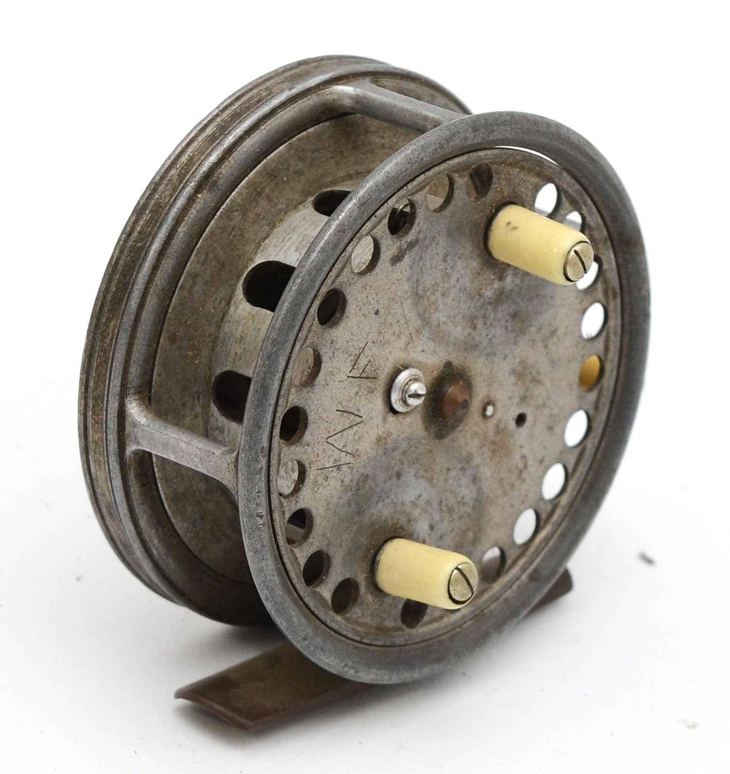 Hardy Bros Ltd, The 'Silex Major ventilated fly fishing reel, brass foot, twin handles (one lacking) - Image 2 of 3