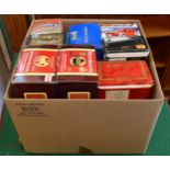 A collection of various boxed diecast and plastic model cars, 1:18 scale, makers including Mira,
