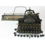 A Blickensderfer No. 5 typewriter, circa 1895, space-bar broken.