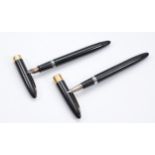 A 14ct gold nibbed Sheaffer fountain pen, together with a Palladium nibbed Sheaffer fountain pen,