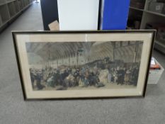 After William Powell Frith RA (British 1819-1909): 'The Railway Station', 19th century engraving