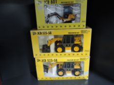 Joal JCB Die-casts, 162 JCB 801 Mini Excavator, 166 JCB 525-58 Loadall x2, all boxed, very little