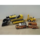 Mixed Die-casts and Pressed Steel Vehicles, Corgi Land Rover 109WB in bronze and Rice Beaufort