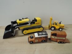 Mixed Die-casts and Pressed Steel Vehicles, Corgi Land Rover 109WB in bronze and Rice Beaufort