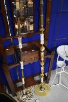 Two vintage onyx standard lamps