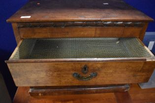 A 19th Century mahogany two drawer chest of small proportions, dimensions W57 D34 H43cm
