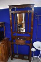 An early 20th Century hall stand in the Georgian style, height approx. 189cm