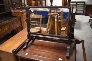 A 19th Century mahogany toilet mirror, width approx. 58cm
