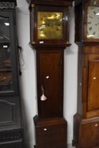 A 19th Century mahogany cased long case clock having 30 hour movement and brass Roman numeral dial ,