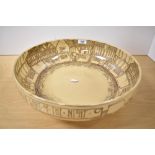 A large Royal Doulton bone china 'Watchman' series bowl, illustrations depict scenes and