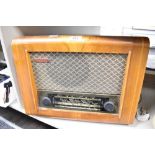 A mid 20th-century Pye 75 valve radio, 41cm, condition consistent with age and use.