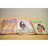 A quantity of vintage Jackie magazines, featuring many 70's issues, (approximately 66), condition is
