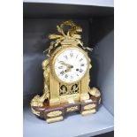 A 19th-century French Raingo Frères (founded in 1823) Neoclassical-style mantel clock, featuring a