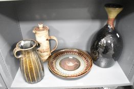 A quantity of 20th-century large studio pottery, to include an Alison M. Rowan of Fife 'Niaroo'