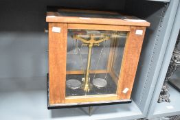 A 20th century analytical balance instrument, w37cm