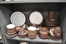 A large quantity of 20th-century Hornsea Pottery Contrast stoneware dinner wares, featuring a
