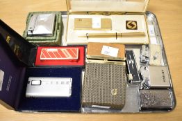 A selection of 20th-century lighters, to include a red Ronson Butane and Varaflame Electronic