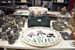 A 20th-century Masons Ironstone serving platter and bowl for the Royal Academy of Arts, designed