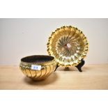 A 20th-century German Württembergische Metallwarenfabrik (WMF) Frasers 24K gold-plated bowl,