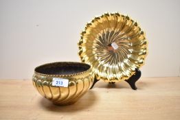 A 20th-century German Württembergische Metallwarenfabrik (WMF) Frasers 24K gold-plated bowl,