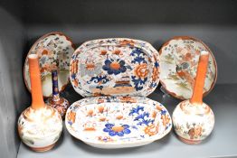 A quantity of 19th to 20th-century ironstone and porcelain ware, to include two thought to be Masons