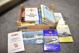 Maritime. Merchant Shipping interest. A small carton of softback publications. With; a framed copy