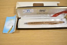 A boxed Cross gold filled propelling pencil
